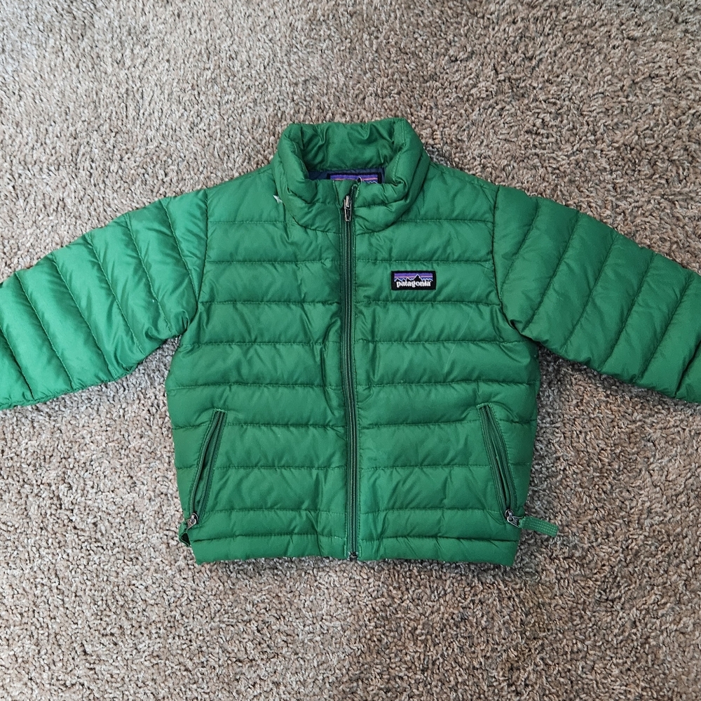 Patagonia green down jacket